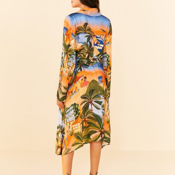 Farm Rio Carioca Lenzing™ Ecovero™ Viscose Midi Dress NWT - Picture 2 of 3